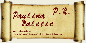 Paulina Maletić vizit kartica